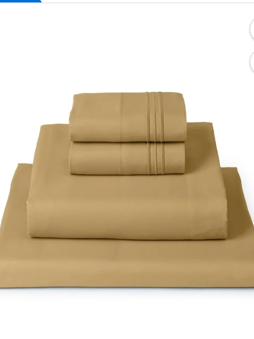 Bellini- 4pc Luxury Solid Bed Sheet Set in Camel